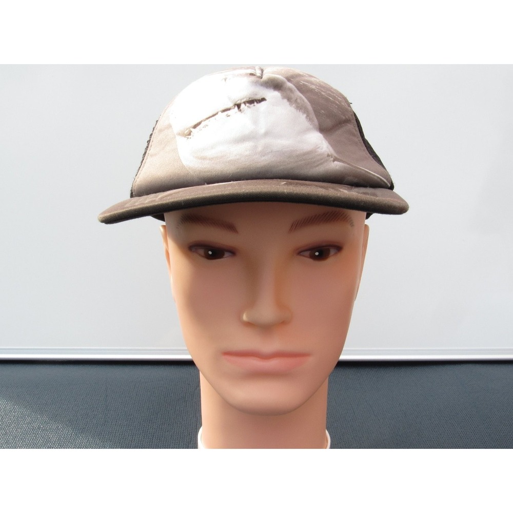 Old Navy Shark Trucker Hat‎ Men's One Size Adjustable Brown Black White Cap
